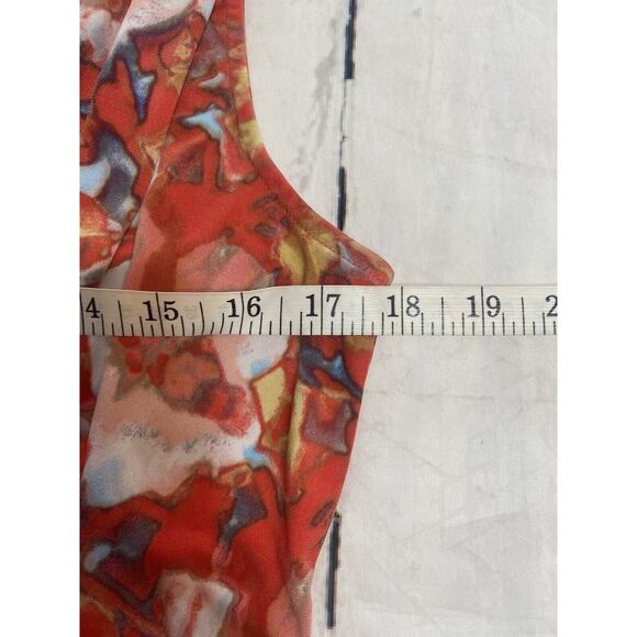 Vera Wang‎ Dress Womens Medium Multi Color V Neck Sleeveless Dress (c) - Picture 4 of 7